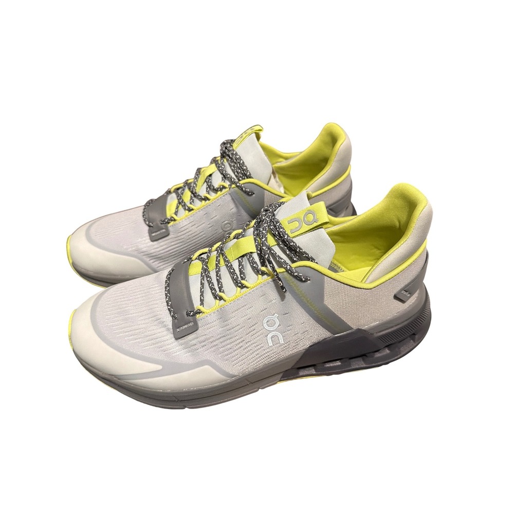 On Cloudnova Flux Mens 9‎ Glacier Zest Grey Lime Running Shoes 3MD10261099 New